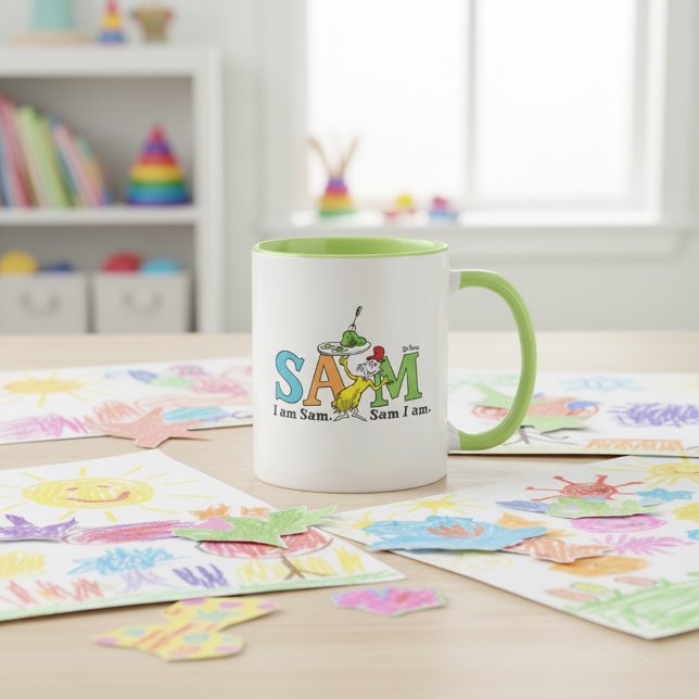 Taza Dr. Seuss | Soy Sam. Sam soy yo. (Subido por el creador)