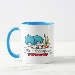 Taza Dr. Seuss   Thing One Thing Two Teacher Name