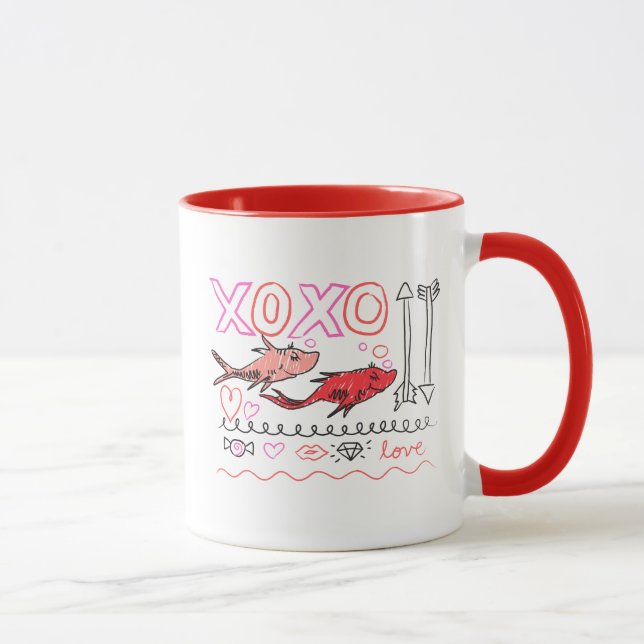 Taza Dr. Seuss Valentine | Diseño XOXO (Derecha)
