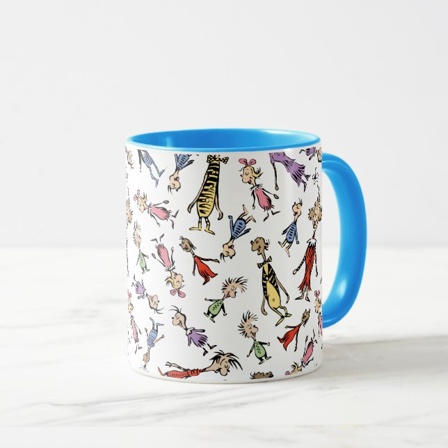 Taza Dr. Seuss Whoville Characters Festive Pattern (Anverso derecho)
