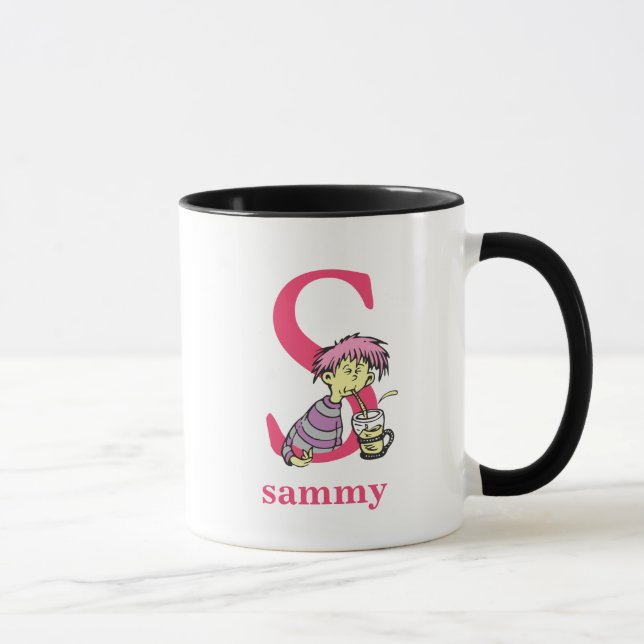 Taza Dr. Seuss's ABC: Letter S - Pink | Add Your Name (Derecha)