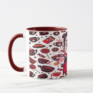 Taza Drácula cute cutre canoso mezcla de Halloween