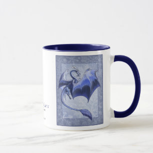 Taza Dragón azul del arte de la naturaleza de la fantas