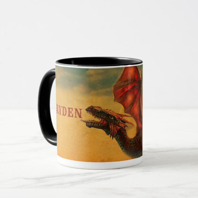 Taza Dragon Ceramic Coffee Mug Personalizado (Anverso izquierdo)