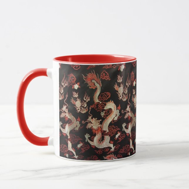 Taza Dragón chino plateado (Izquierda)