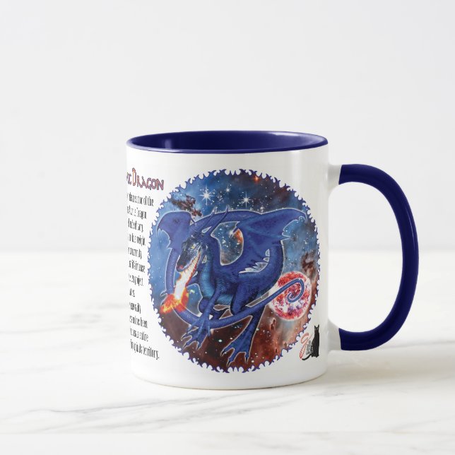 Taza Dragón cósmico azurita (Derecha)