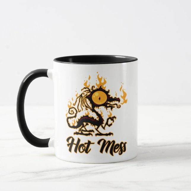 Taza Dragón crispado de Hot Mess (Izquierda)