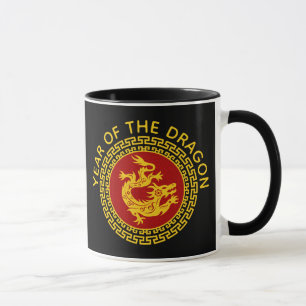 Taza Dragón de Año Nuevo Chino Ornamental