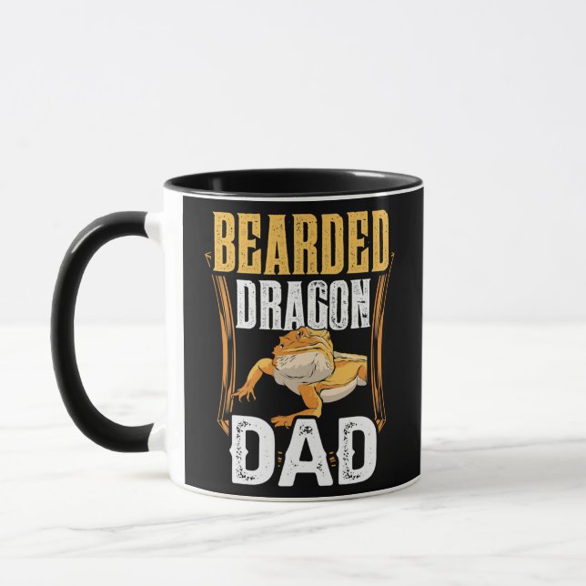 Taza Dragón de barba papá Mascota animal amante Reptile (Izquierda)