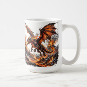 Taza Dragón de Fuego Taza de café con acento de