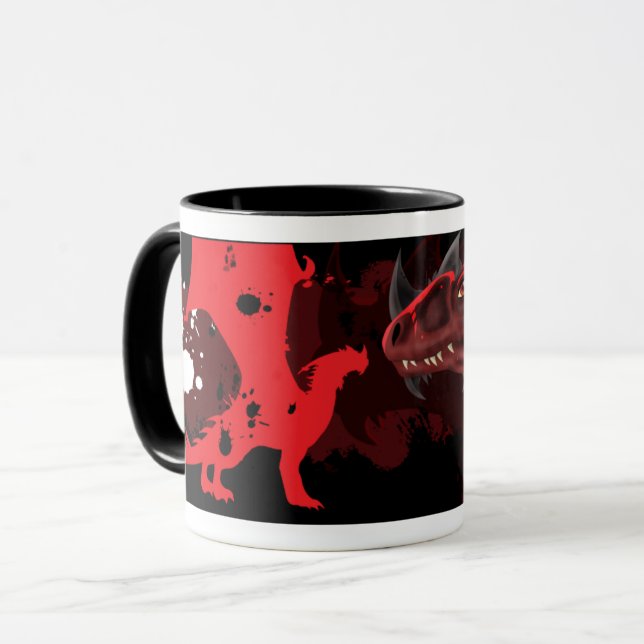 Taza Dragón de Fuego (Versión Oscura) (Anverso izquierdo)