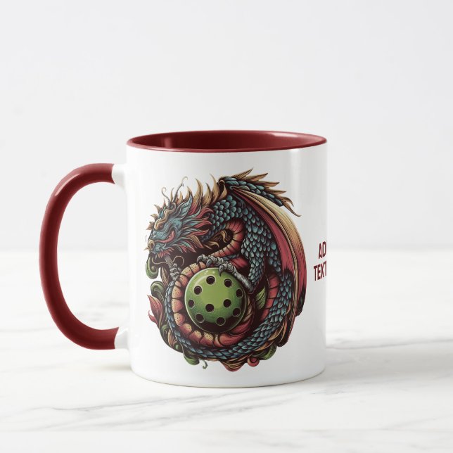 Taza Dragón de Pickleball para Jugadores de Paddleball (Izquierda)