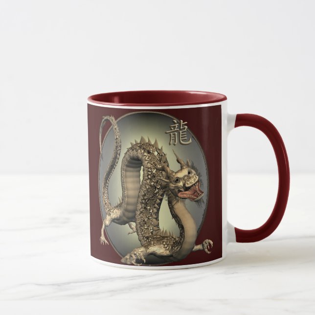 Taza Dragón del chino del vintage (Derecha)