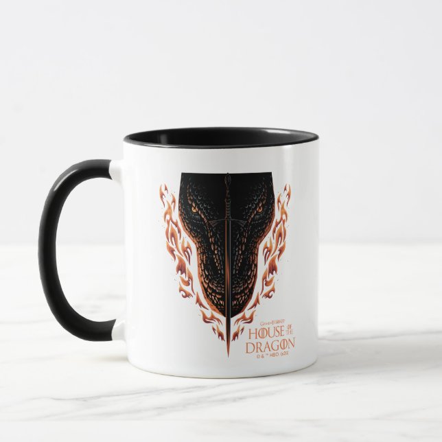 Taza Dragón en llamas tras la espada (Izquierda)