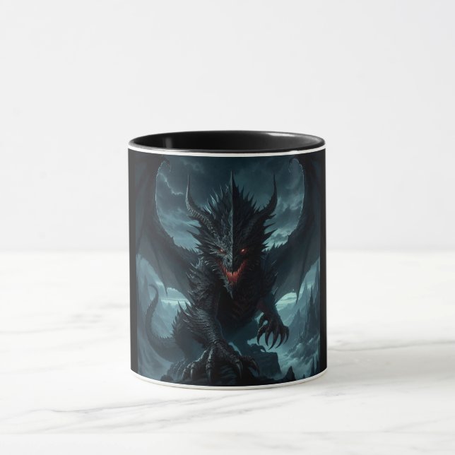 Taza Dragón medieval oscuro (Centro)