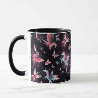Taza Dragón Mezcla Unicornio Rosa