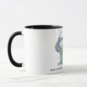 Taza Dragón respiratorio verde con uña vendada