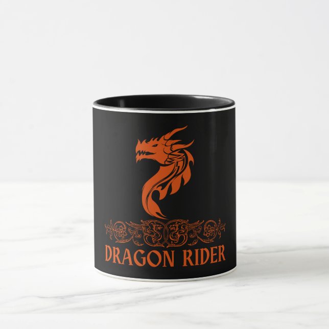 Taza Dragon Rider Guay Trendy Fantasy Red Typography (Centro)