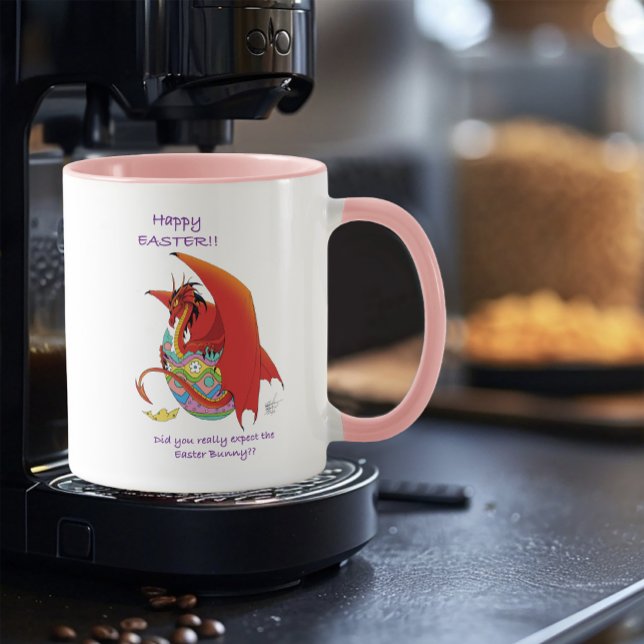 Taza Dragón rojo de huevo de Pascua (Subido por el creador)