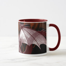Taza Dragón Rojo y Flamantes Mug Fantasía