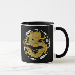 Taza Dragón tradicional del oro