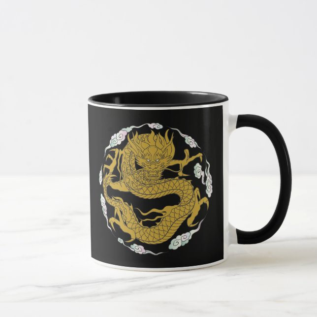 Taza Dragón tradicional del oro (Derecha)