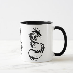 Taza Dragón tribal mítico, diseño del año del dragón