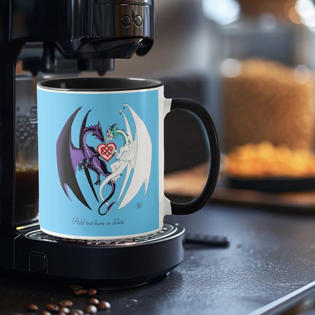 Taza Dragones Amor Corazón Azul (Subido por el creador)