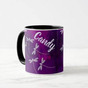 Taza Dragonflies personalizados sobre el agua
