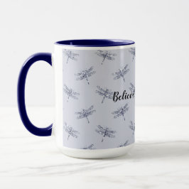 Taza Dragonflies, Purpurina de Lavanda Púrpura   