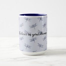 Taza Dragonflies, Purpurina de Lavanda Púrpura
