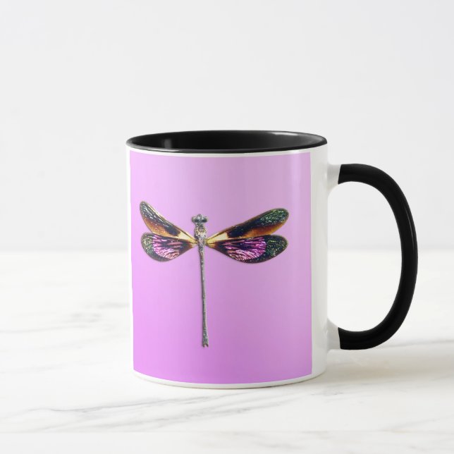 Taza Dragonfly - plata, oro, púrpura y negro (Derecha)