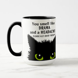 Taza Drama de gatos sarcástico y escuela de oficina de