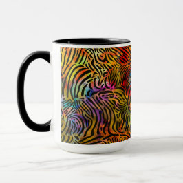 Taza Dramática forma de color del patrón de cebra