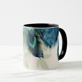 Taza Dramáticas plumas de pavo real
