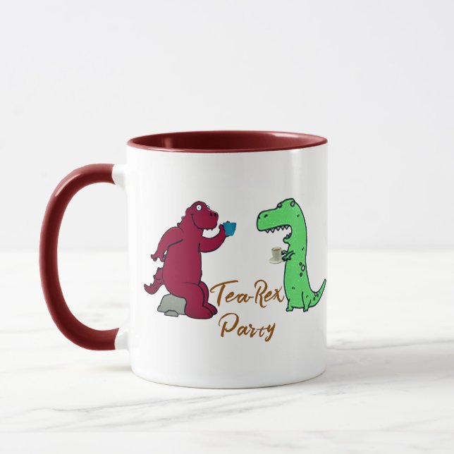 Taza Dramático regalo de Novedad de dinosaurios T-Rex F (Izquierda)
