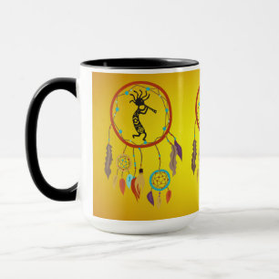 Taza Dreamcatcher plumas Kokopelli