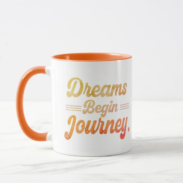 Taza Dreams Begin Journey (Izquierda)