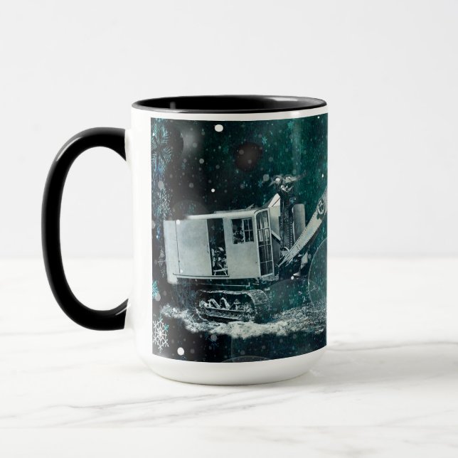 Taza Dreamy Northwest Shovel Heavy Equipment Winter (Izquierda)