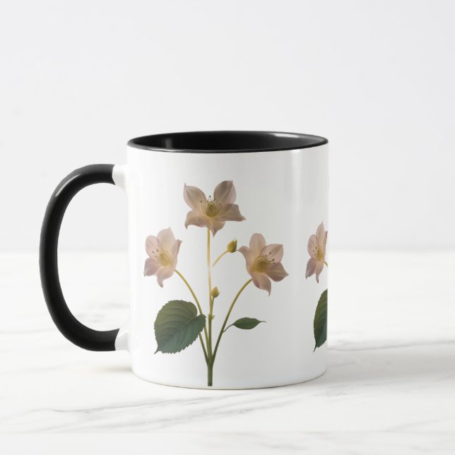 Taza Dreamy Pink Dandelion Whimsical Combo Mug (Izquierda)