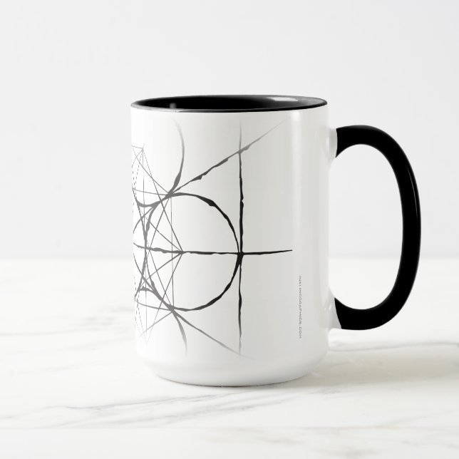 Taza Drinkware del cubo de Metatron sagrado artístico (Derecha)