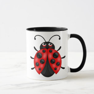 Taza Drinkware Red Ladybug Personalizado de personaliza