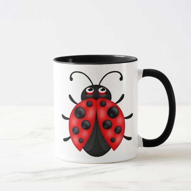 Taza Drinkware Red Ladybug Personalizado de personaliza (Derecha)