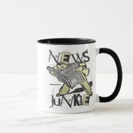 Taza Drogadicto de las noticias