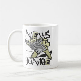 Taza Drogadicto de las noticias