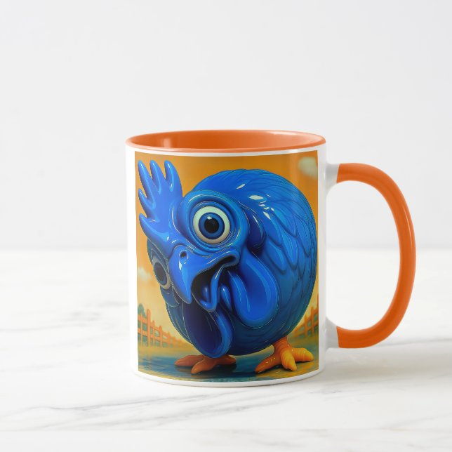 Taza Drôle de poule bleue (Derecha)
