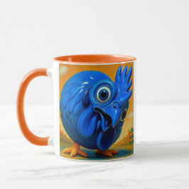 Taza Drôle de poule bleue