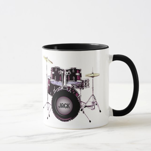 Taza Drums Mug con el texto de ýour (Derecha)