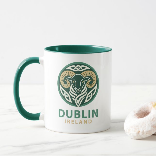 Taza Dublín Irlanda Europa (Con donut)