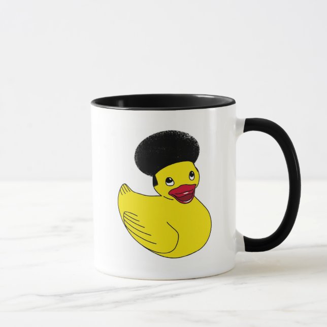 Taza Ducky de goma del Afro (Derecha)